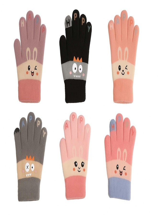 NAT Winter Warm Stretchable Cartoon Knit Gloves for Boys & Girls (Age 5-8 Years) | Soft Woolen Gloves | Assorted Any 1 Pair - Image 2